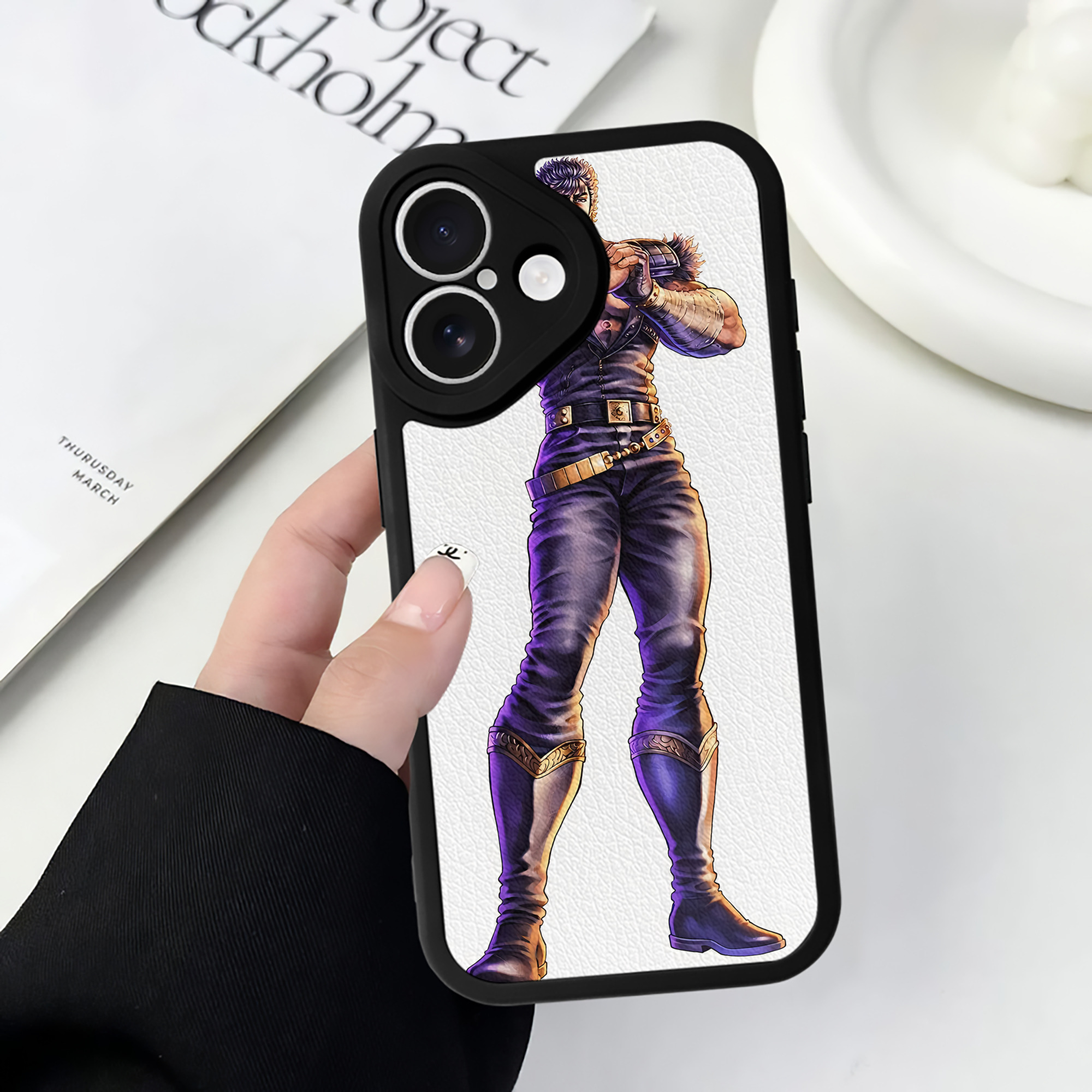 （画像用） 北斗の拳 Fist of the North Star 【iPhone 16シリーズ対応】シリコンスマホケース（レザー調） 材質：シリコン